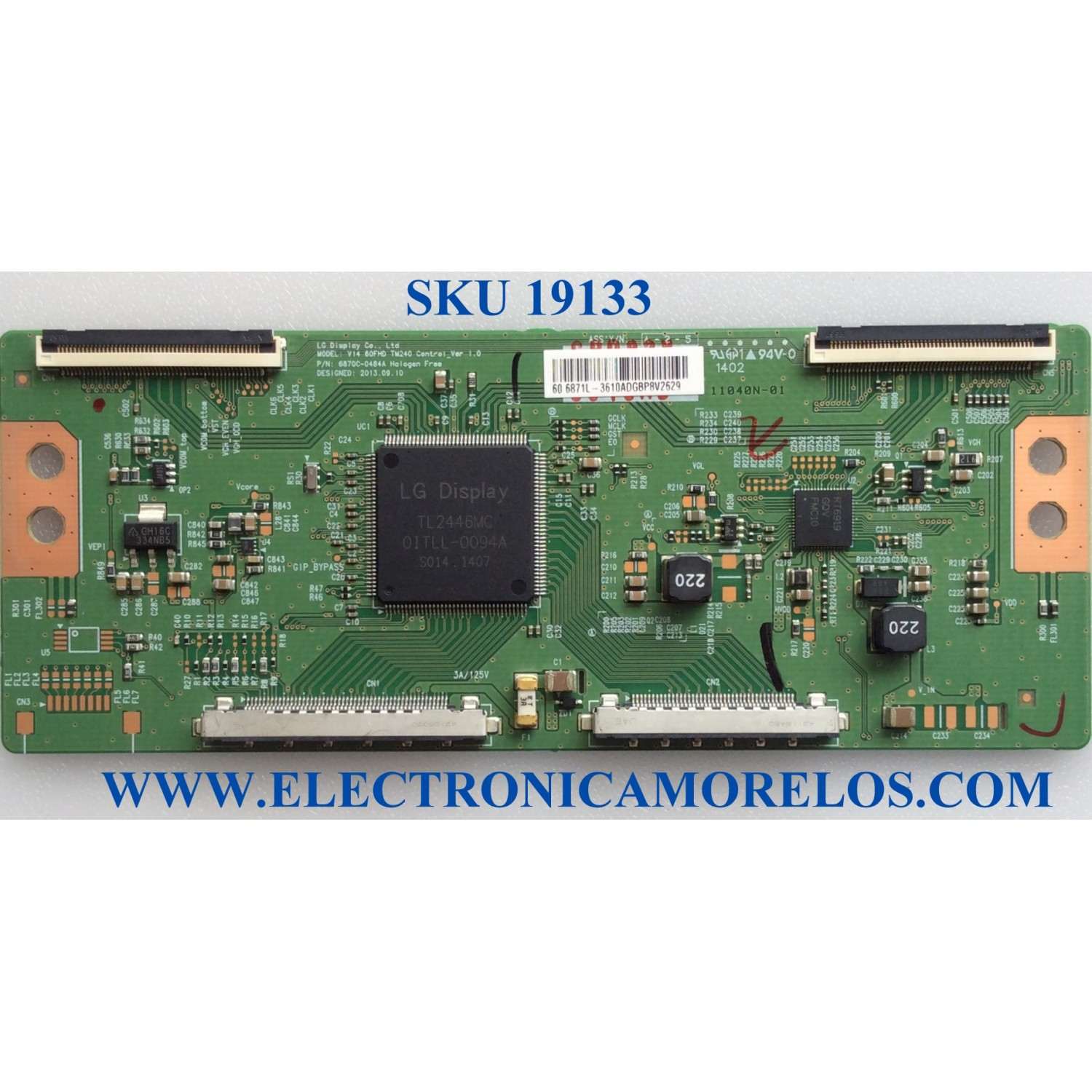 T-CON / PANASONIC 6871L-3610A / 6870C-0484A / 3610A / PANEL PAV6032-05 / MODELO TC-60AS530U